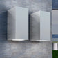 42409 vidaXL Outdoor LED Wall Lights 2 pcs Square Up/Downwards